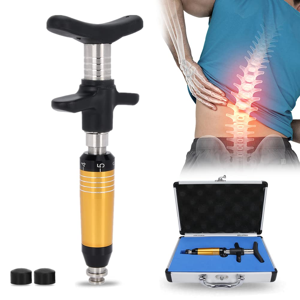 6 Levels Manual Spine Chiropractic Adjustment Correction Tool, Force Spine Adjusting Massager Heads for Improve Joint Pain, Adjust Vertebration and...