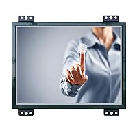 8'' inch PC Display 1024x768 IPS Screen Metal Shell Power On Boot Quick Easy Install Embedded Open Frame HDMI-in VGA USB 4 Wires Resistive Touchscreen Monitor with Built-in Speaker K080MT-SXR2