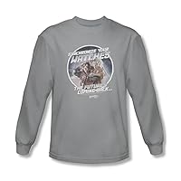 Mens Synchronize Watches Long Sleeve Shirt in Silver