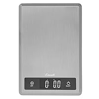 Escali T115S Ultra Thin Kitchen, Office, Herb Scale, Tare Functionality, LCD Digital Display, 11lb Capacity, Silver
