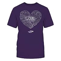 FanPrint Wisconsin-Whitewater Warhawks - Love - Tree Heart Galaxy Gift T-Shirt