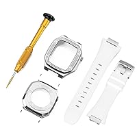 Stainless Steel Modification Kit For Apple Watch Case & Band 7 6 5 4 3 41mm 44mm 45mm Strap frame Strap For iWatch Women Luxury