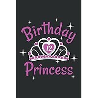 12 Year Old 12Th Princess Birthday Party Sparkle Tiara Gift Saying: FLOWER JOURNAL: 6