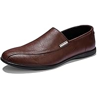 Men's Casual Genuine Leather Slip On Penny Loafer Flat Soft Driving Walking Shoes
