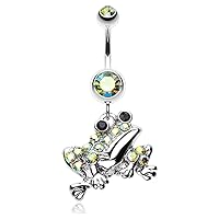 Swaggy Frog Sparkle WildKlass Belly Button Ring