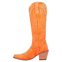 Dingo Womens Texas Tornado Snip Toe Casual Boots Knee High Mid Heel 2-3