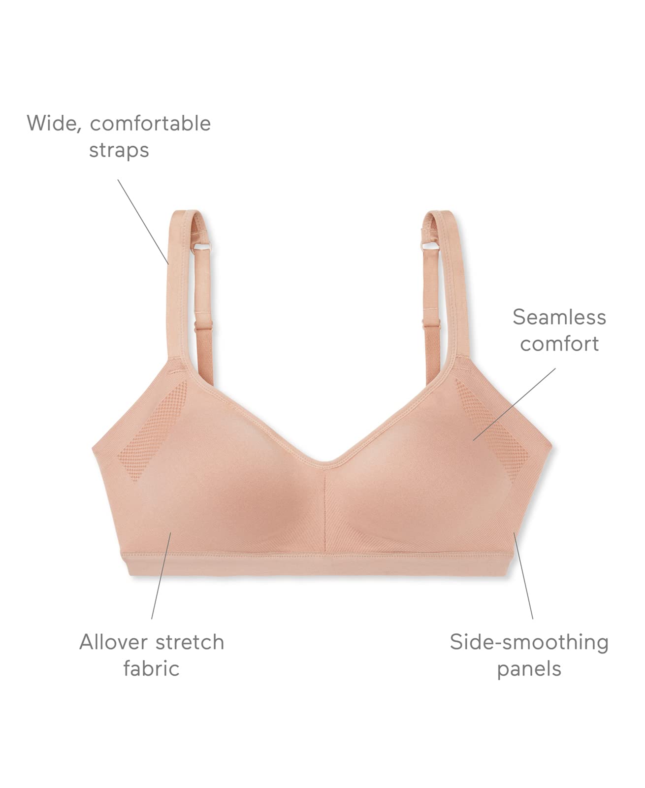 Warner's Women's Easy Does It® Underarm-smoothing With Seamless Stretch Wireless Lightly Lined Comfort Bra Rm3911a