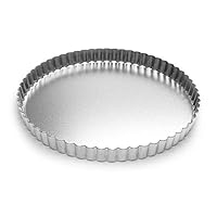 Fox Run Round Tartlet/Quiche Pan with Removable Bottom, Tin-Plated Steel, 9.5-Inch