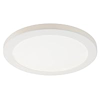 Westinghouse Lighting 6133300 Traditional One-Light, 12 Inch 22 Watt Dimmable LED Indoor Flush Mount Fixture with Color Temperature Selection, White Finish, White Acrylic Shade