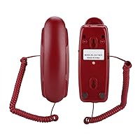 Qiangcui Telephone, Desktop Antique Wall Wired Telephone, for Hotel for Home with Function with Flash Function(Maroon)