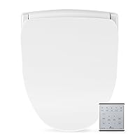 Bio Bidet Slim Two Smart Toilet Seat in Elongated White with Stainless Steel Self-Cleaning Nozzle, Nightlight, Turbo Wash, Oscillating and Fusion Warm Water Technology with Wireless Remote