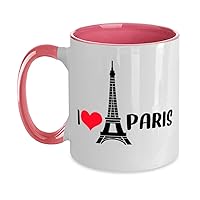 Paris Mug 11oz Pink, Paris Tea and Coffee Mug Cup, Unique Funny Paris Inspiring Coloured Present Mugs