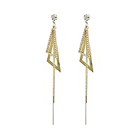Triangle Fringe Earrings For Teen Girls Minimalist Piercing Studs Trendy Earrings Girls Christmas Clip on