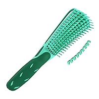 Detangle Hair Brushes for Women,Vent Hair Brush No Tangle for African American 3a/4b/4c Hair,Curly hair and Long Thick Hair, Detangler Easy to Clean,10x2inch(Green)