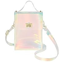 INICAT Clear Small Crossbody Bags Stadium Approved Cell Phone Jelly Purse Shoulder Bag For Women