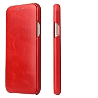 Luxury Magnetic Flip Book case for iPhone 15 14 13 12 pro max 15Pro Genuine Leather 360 Full Protect Cover,red,for iPhone 14Pro