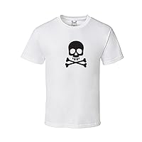Men's Simple Skull and Crossbones Graphic T-Shirt