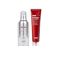 MDP+ PEPTIDE 9 ALL IN ONE ESSENCE PRO 3.38 fl.oz + RED LACTO COLLAGEN WRAPPING MASK 2.36 fl.oz | Anti-aging, Moisturizing, Glowy Skin, Skin Elasticity, Pore Lifting