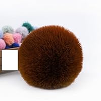 2pcs Faux Fur Pom Pom Balls DIY Hat Beanie Accessories with Elastic Loop for Knitting Hats Gloves Bags Keychain Charm ( Color : 17 )