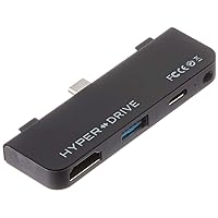 HyperDrive 4-in-1 USB C Hub for iPad Pro - 3.5mm Audio Jack, USB-C Power Delivery, USB-A 3.0, 4K30Hz HDMI - Space Gray