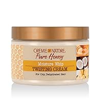 Curl Cream for Curly Hair, Pure Honey Moisture Whip Twisting Cream for Dry Dehydrated Hair, 11.5 Fl Oz