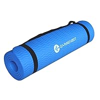 GYMENIST Thick Exercise Yoga Floor Mat Nbr 24 X 71 Inches, Great for Camping Cardio Workout Pilates Gymnastics