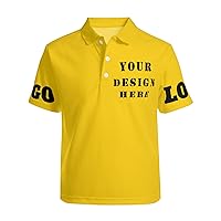 Polo Shirts for Men Add Your Text Logo Customized Golf T Shirts Multi-Color 4 Sides Short Sleeve for Sports