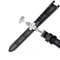 Cow Genuine Leather Watchband For 1853 T094210 Women Watch Straps Bracelet 12mm With Stainless Stee Butterfly Clasp