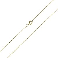 10K Yellow Gold .3MM Shiny Carded Rope Chain with Spring Ring Clasp