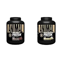 Animal Whey Protein Powder Bundle - Isolate & Blend Proteins with BCAAs and Digestive Enzymes, Chocolate and Vanilla, 4 lb Each