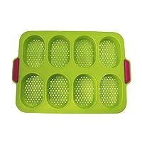 Silicone Cake Mold Food Grade Silicone 8 Grid Microwave Oven for Silicone French Bread Mold Figure/green
