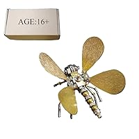 Metal Butterfly Assembly Model, 3D Metal Puzzle Butterfly for Adults, Mini Butterfly Ornament 7×6.5×5.5cm