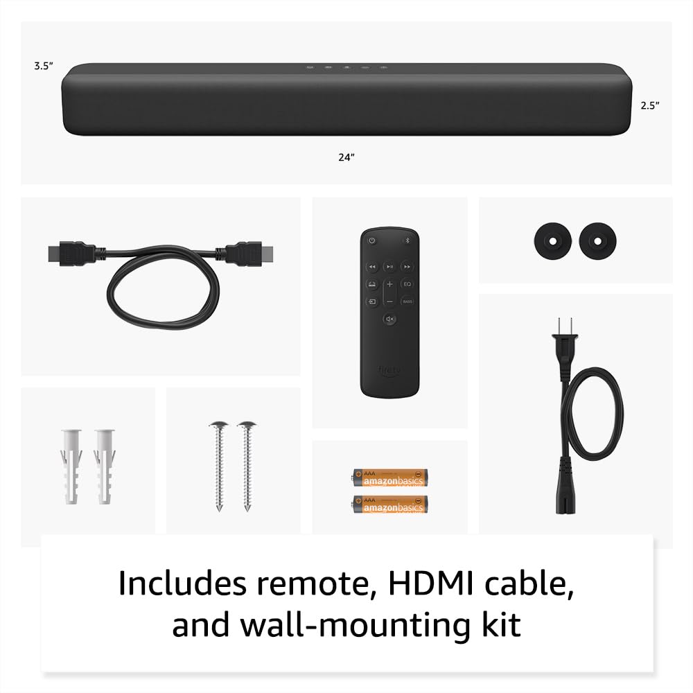 Amazon Fire TV Soundbar with Alexa Voice Remote Pro