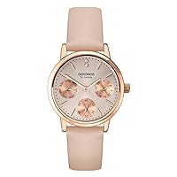 Sekonda Ladies Classic Watch, Rose Gold Case & PU Strap with Grey Dial 40304