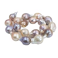 Jewelry Making Natural Pink&Purple Tear Drop Reborn Baroque Freshwater Cultured Pearl Beads Loose Spacer Craft Strand 15