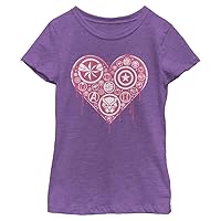 Marvel Girl's Heart Emblems T-Shirt