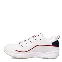 Easy Spirit Women's Romy Sneaker, White/Red, 10 Narrow