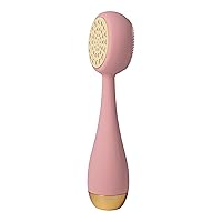 Clean Pro Gold - Smart Facial Cleansing Device with Silicone Brush & 24K Gold ActiveWarmth Anti-Aging Massager - Waterproof - SonicGlow Vibration - Clear Pores & Blackheads
