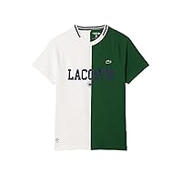 Lacoste Men's Short Sleeve Regular Fit Colorblocked Tennis Tee Shirt