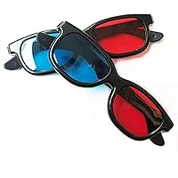 Red-Blue/Cyan Anaglyph 3D Clip-on Glasses with Box Case Glasses for 3D TV 3D Movie Game Clip Glasses