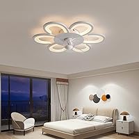 XIN'S LED Ceiling Fan with Lighting 72 W Ceiling Fan Ceiling Light with Remote Control 3-Speed Adjustable Wind Speed Bedroom 50 cm Invisible Quiet Fan Children's Room