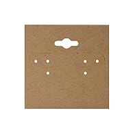 Pack of 100 - Kraft Hanging Earring Cards, Jewelry Display - Size: 2
