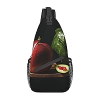 Fruit On The Tray Cross Chest Bag Diagonally Multi Purpose Cross Body Bag Travel Hiking Backpack Men And Women One Size