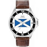 Scottish Flag Mens Wrist Watch 42mm Case Custom Design