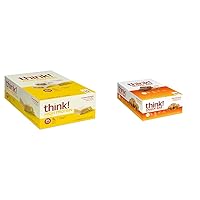 think! Protein Bars, Lemon Delight & Salted Caramel, Gluten Free, 10 Count, 2.1 Oz and 1.4 Oz per Bar