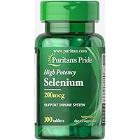 Puritan's Pride Selenium 200 mcg Tablets, 100 Count