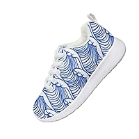 Children's Casual Shoes Boys and Girls Front Lace-Up Light Upper Breathable Comfortable Sole Shock Absorbable Wear Resistant Suitable for Size 11.5-3 Big/Little Kid
