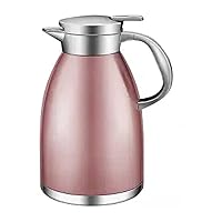 Insulation Pot Household 304 Stainless Steel Insulation Kettle Hot Water Pot Thermos European Large Capacity 1.8L Insulated (Color : Stainless Steel) (Color : Pink)