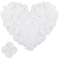 1600 Pcs Rose Petals, Artificial Red Rose Flowers Silk Rose Petals Emulation Rose Flowers Petals for Wedding Anniversary Valentine's Day Birthday Party Romantic Decorations, White