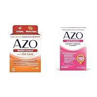 AZO Bladder Control with Go-Less Daily Supplement | Helps Reduce Occasional Urgency & Dual Protection | Urinary + Vaginal Support*| Prebiotic Plus Clinically Proven Women's Probiotic